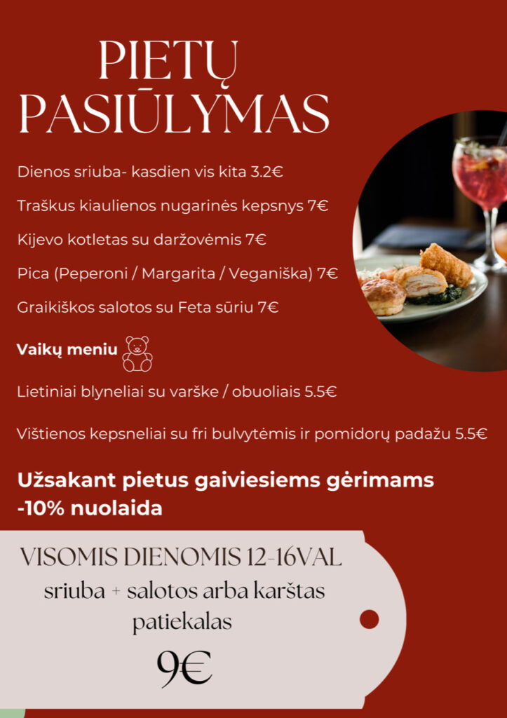 Meniu-pietų pasiūlymas