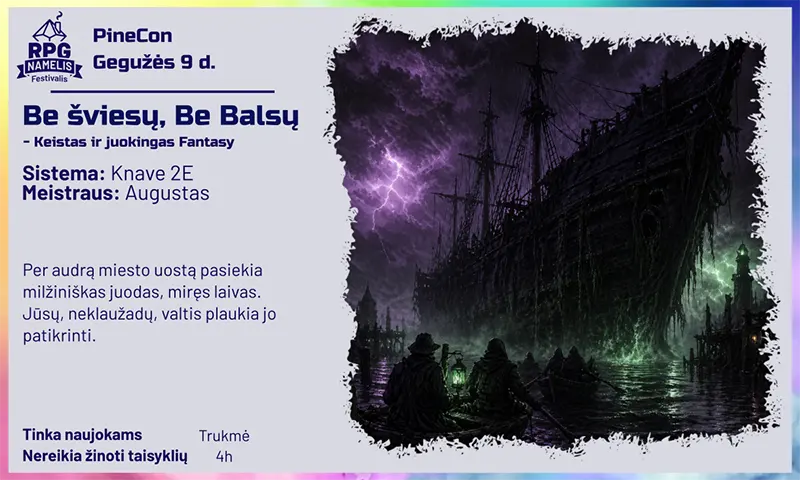 RPG Namelis žaidimas – Be Šviesų, Be balsų